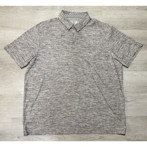 Three Sixty Six Polo Shirt Men Size 3XL Golf Stretch Performance Heather Gray